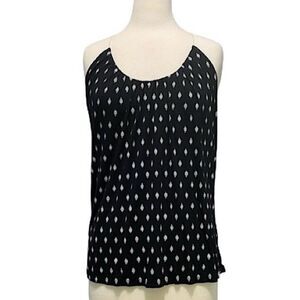 Old Navy Geo Print Boho Gauze Cami Tank Keyhole Racerback Women's Medium Tassel